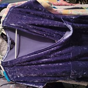 Velvet floor length dress